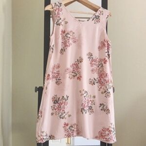 Ptp18.5" Sleeveless Dress • Pink Floral Print • Fully Lined